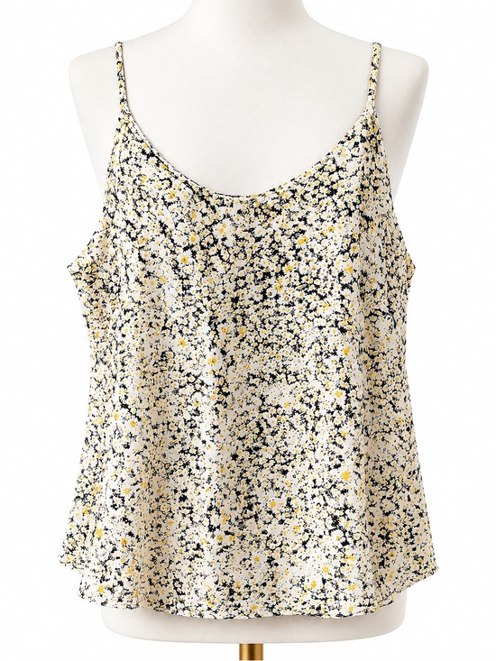 River Island Tops - river island Floral Spaghetti Strap Cami Tank Top - Yellow/Black Floral size 16
